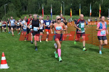 Emilie Ruud Lia (nr. 162) kom på tredjeplass i kvinneklassen på halvmaratondistansen under Kongsvinger Maraton 2024