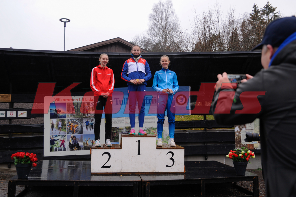 Nordisk Mesterskap Terrengløp, Sverige. Kvinner junior. Sofia Thøgersen, Ingeborg Østgård, Ilona Mononen.