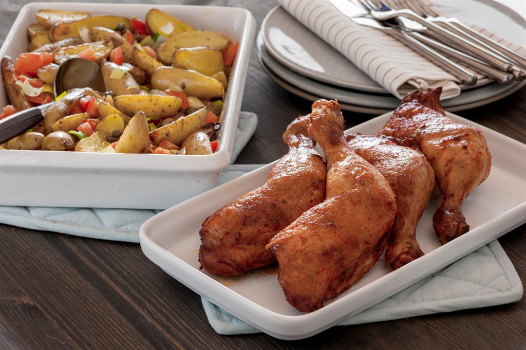 Grillet kyllinglår med lun potetsalat 1.jpg