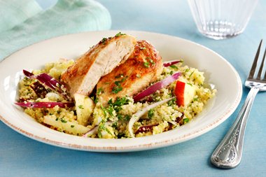 Kyllingsalat med couscous og ruccula