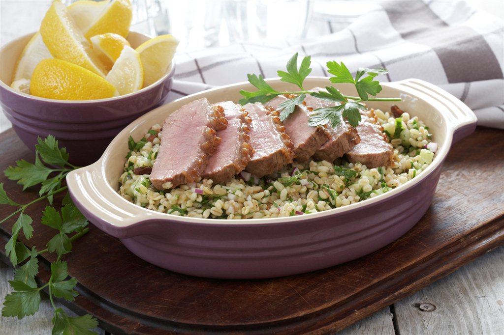 Stekt lam med tabbouleh