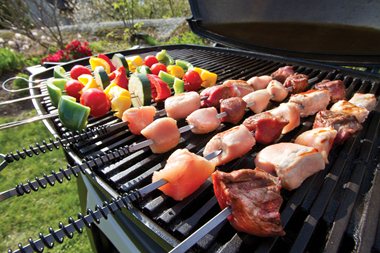 Grillspyd på grillen