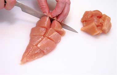 Kyllingfilet i terninger