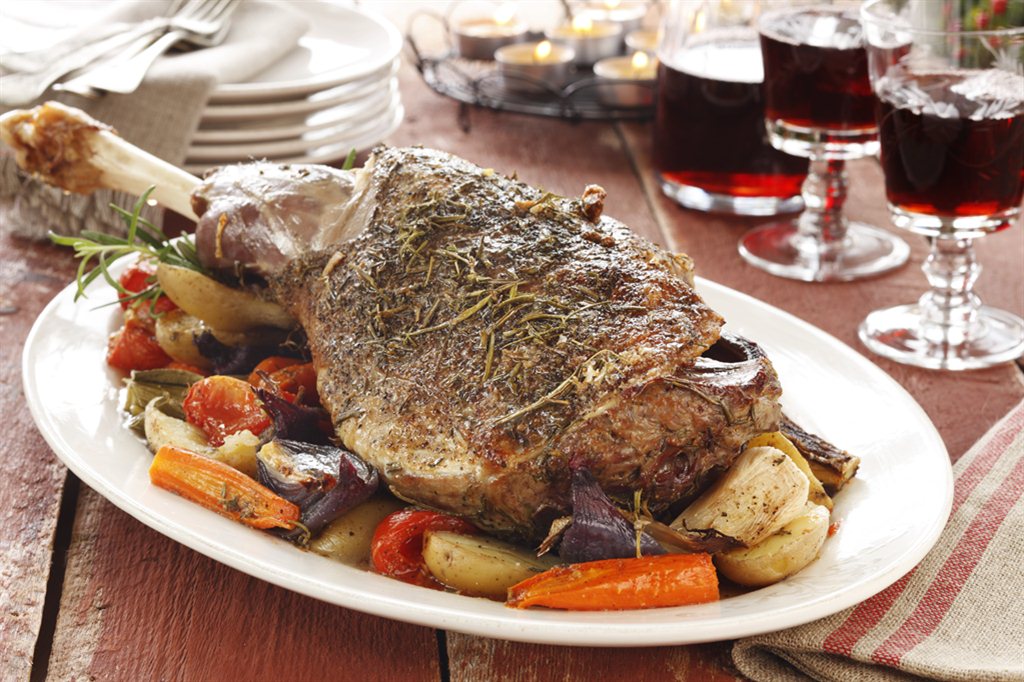 Lammestek med ovnsstekte grønnsaker 