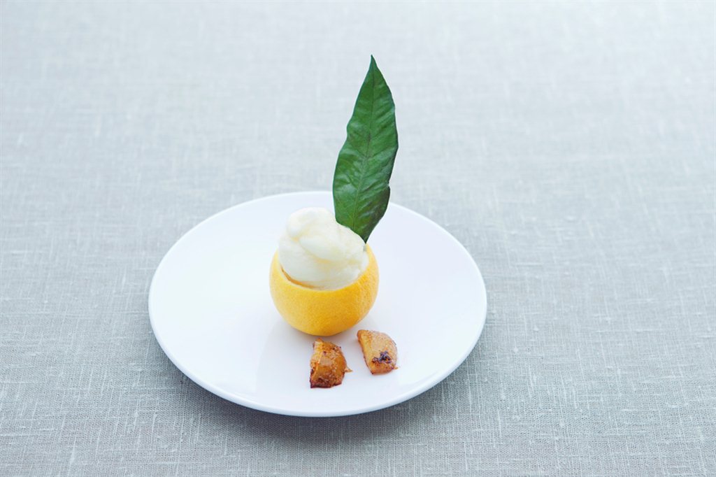 Appelsin- og sitronsorbet