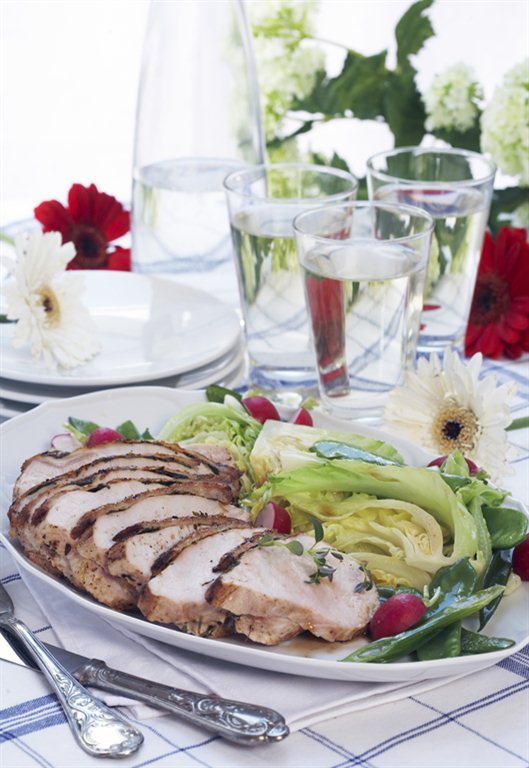 Kalkunfilet med timiansmør og sommerkål