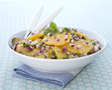 Appelsin- og rødløksalat
