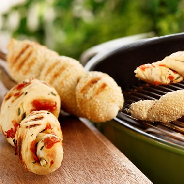 Pinnebrød med chorizopølse 