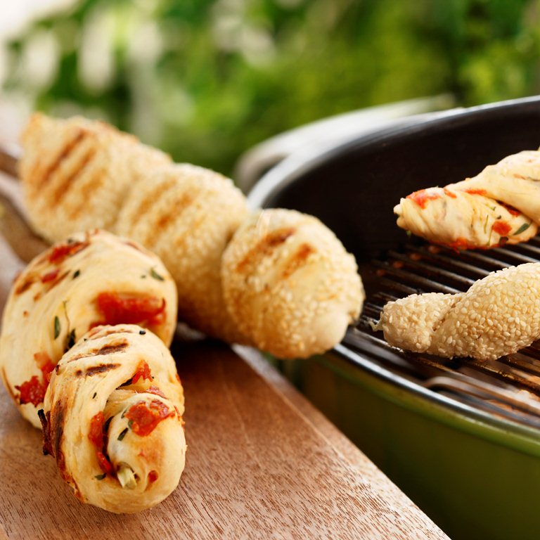 Pinnebrød med chorizopølse 