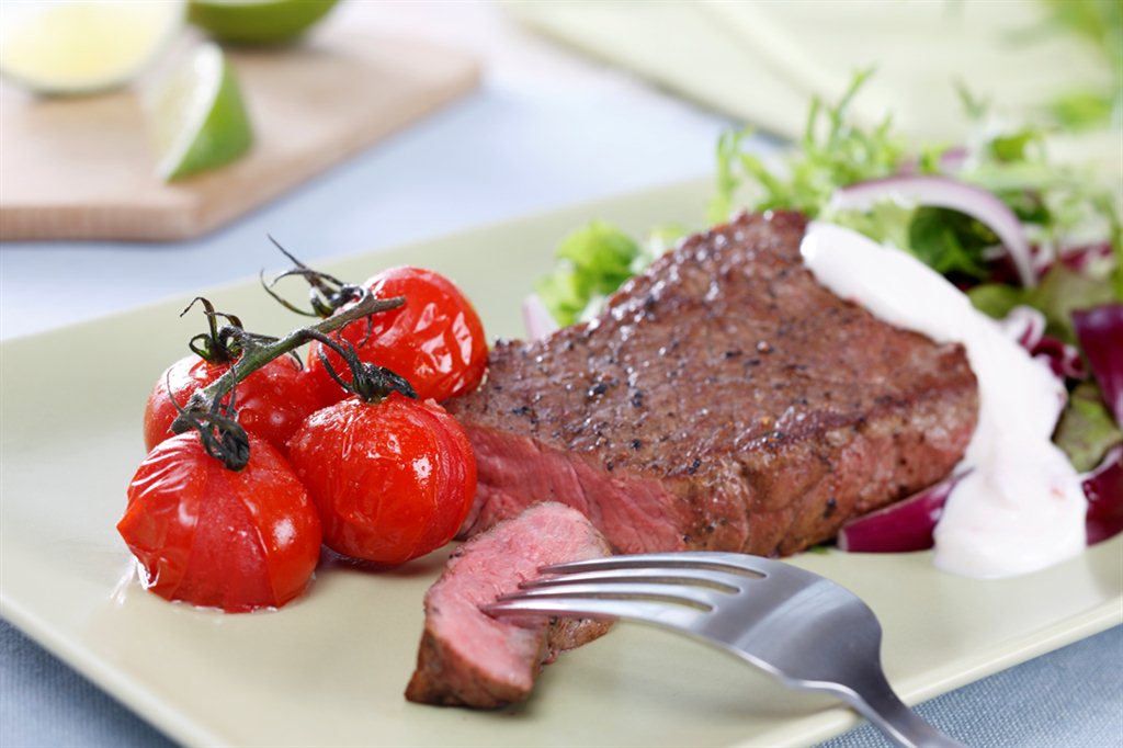 Biff med chilidressing