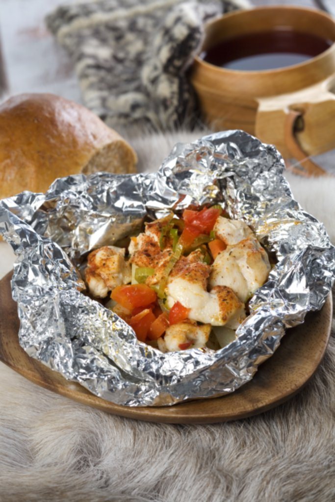 Foliepakke på bål eller grill 