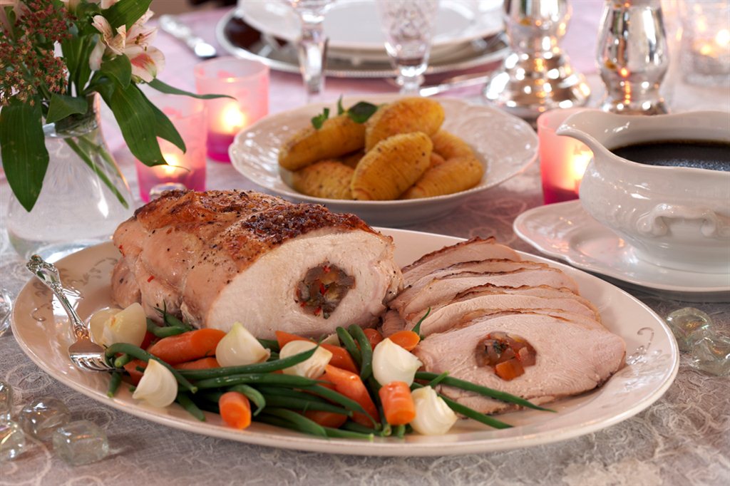 Kalkunfilet fylt med frukter