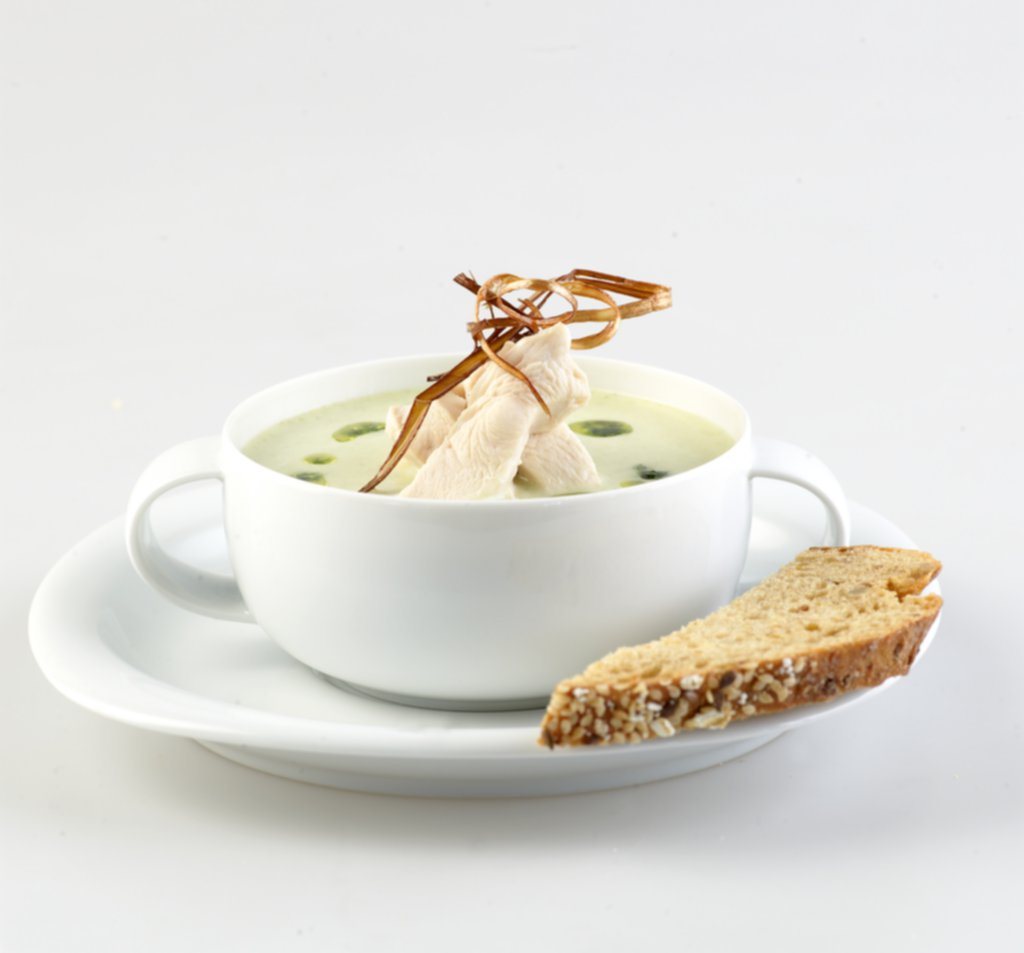 Kremet kyllingsuppe med ramsløk