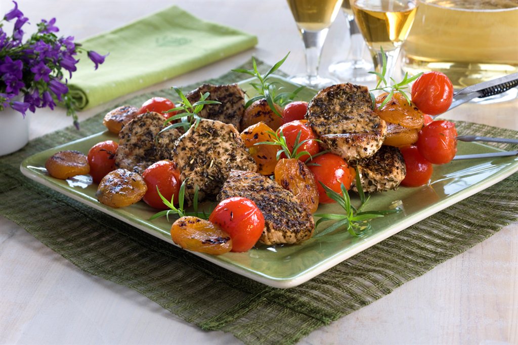 Svinemedaljonger på pinne