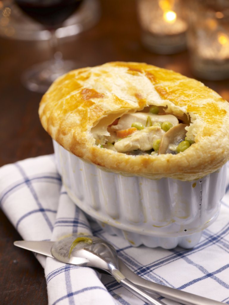 Innbakt kremet kyllingsuppe