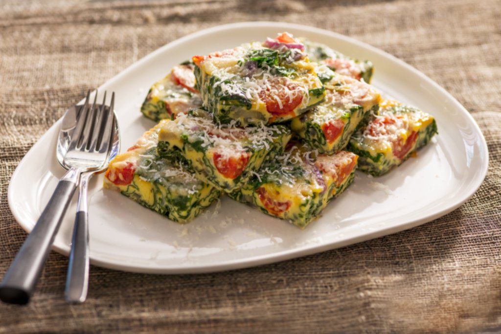 Frittata med tomat og spinat 1