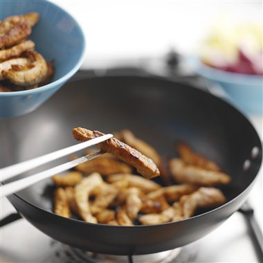 Slik steker du strimlet svinekjøtt trinn 2