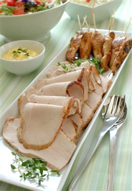 Kyllingspyd med mangoglaze 