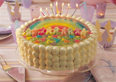 Barn av regnbuen-kake