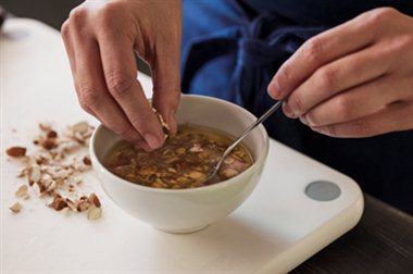 Gravet reinsdyrfilet med mandelpoteter 3f