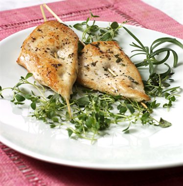 Urtemarinert kyllingkebab