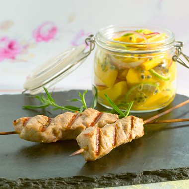 Grillspyd med mangosalat