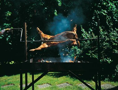 Helgrillet lam asado