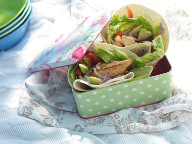 Kyllingfilet i tortillalefse