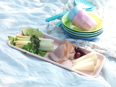 Hvit asparges med sommerskinke