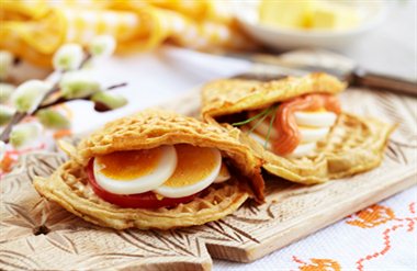 Vafler med egg