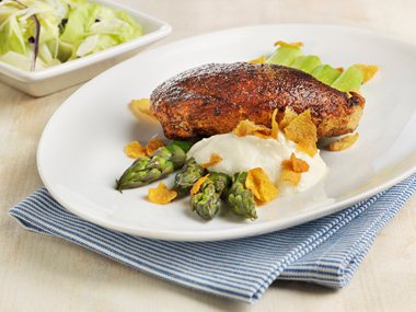 Paprikakylling med asparges