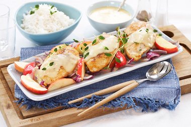Kyllingfilet med eplesaus
