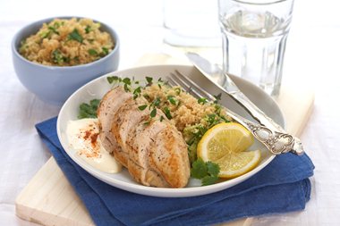 Kyllingfilet med sitron- og squashcouscous