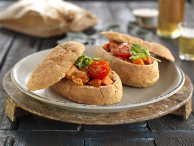 Currygryte i rundstykke