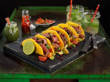 Maistortilla med hot entrecôte