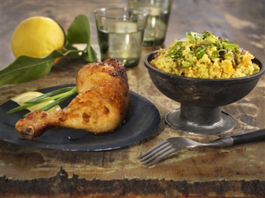 Marinert kyllinglår med couscous