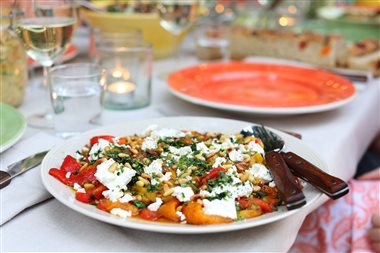 Grillet paprikasalat