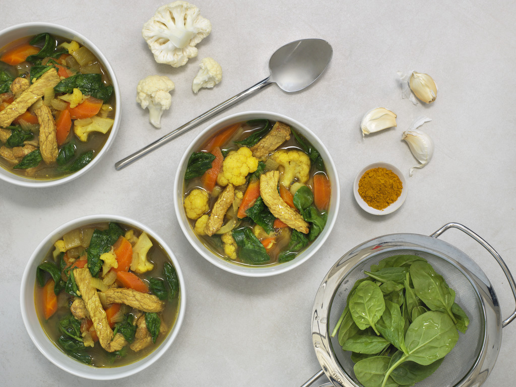 Rask gryte med grønnsaker og svinekjøtt