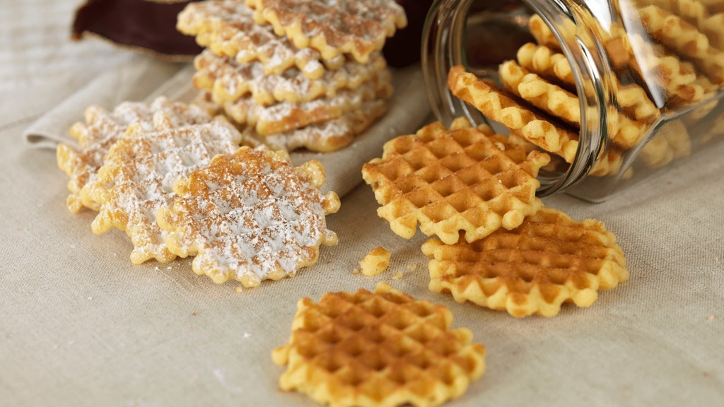 Kjeks laget i vaffeljern!