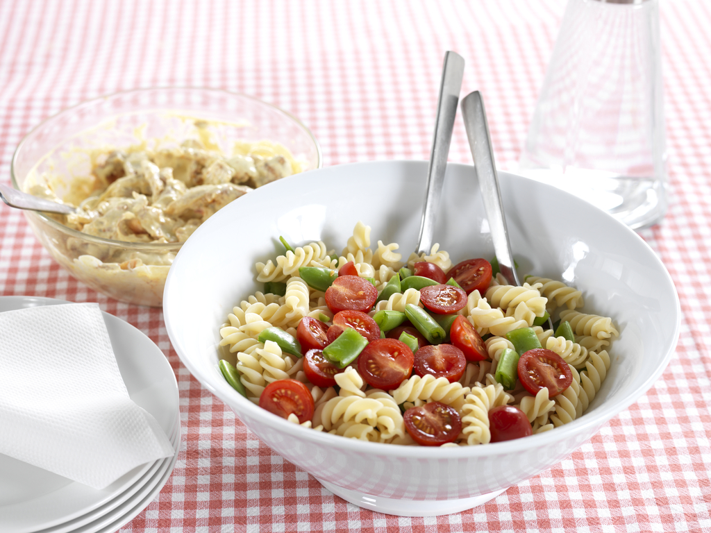 Karrikylling med pastasalat