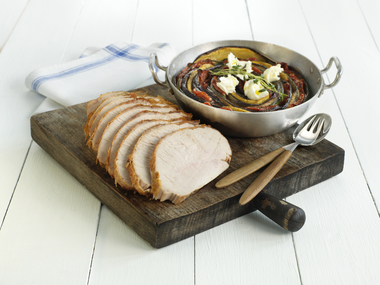 Marinert kalkunfilet med grønnsaksform