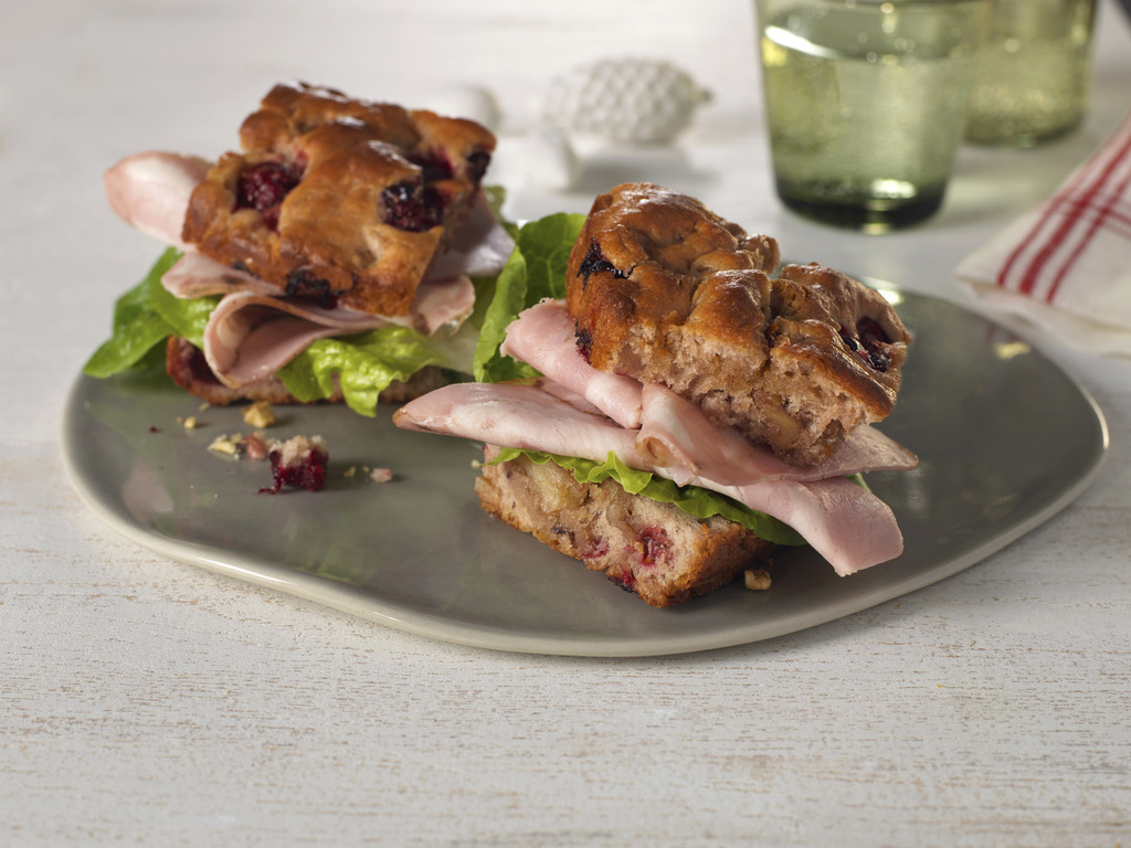 Julefocaccia med ribberull