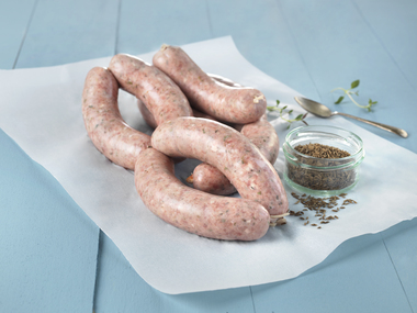 Hjemmelagd urøkt bratwürst