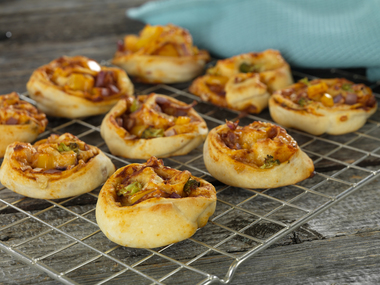 Pizzasnurrer med grønnsaker