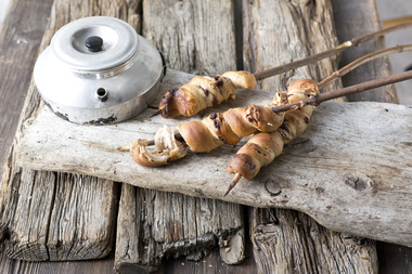 Pinnebrød med sjokolade og nøtter