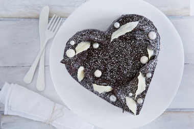 Sjokoladehjerte med peppermyntesmak