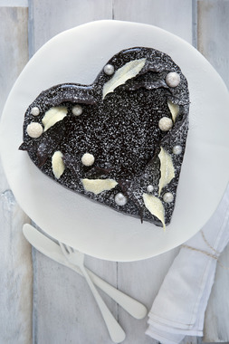 Sjokoladehjerte med peppermyntesmak