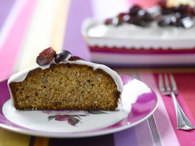 Squashkake med druer