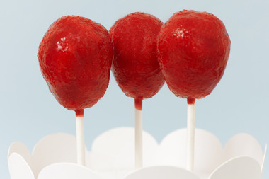 Røde ballonger cake pops