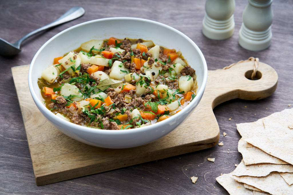 Lapskaus med kjøttdeig     